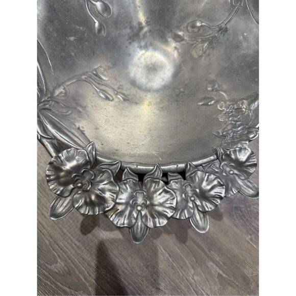 Rare! Hard To Find Arthur Court Large 3d Pedestal Orchid Bowl Vintage 2004 - Picture 2 of 9